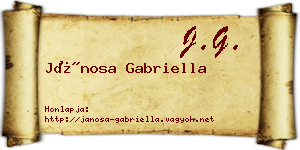 Jánosa Gabriella névjegykártya