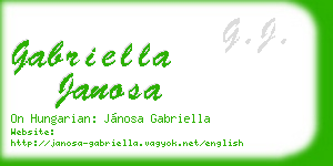 gabriella janosa business card