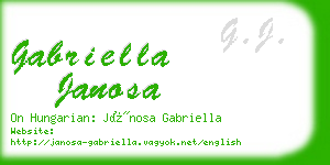 gabriella janosa business card